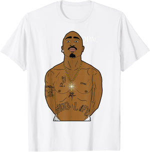 Official Tupac Exclusive Thug Life T-Shirt - T-Shirt | White
