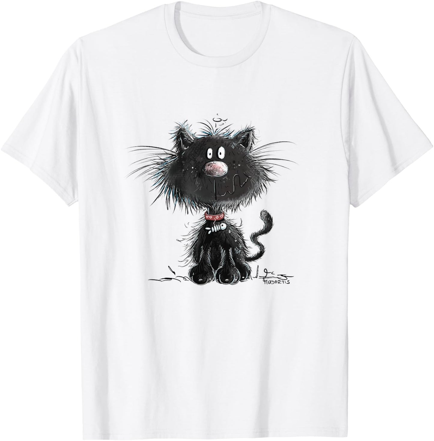 Kleine Schwarze Katze Für Katzen Liebhaber I Katzen T-Shirt - T-Shirt | White