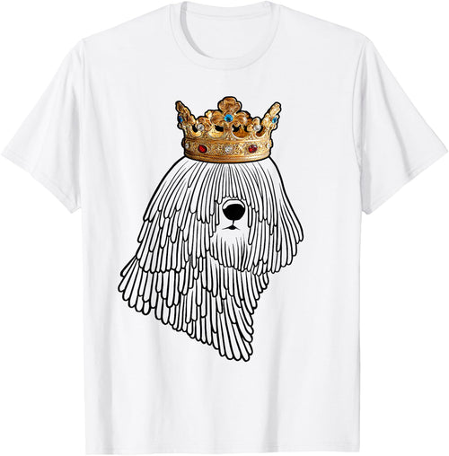 Komondor Dog Wearing Crown