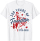 250 America Years of Freedom 1776 2026 Western Cowboy Rodeo T-Shirt - T-Shirt | White