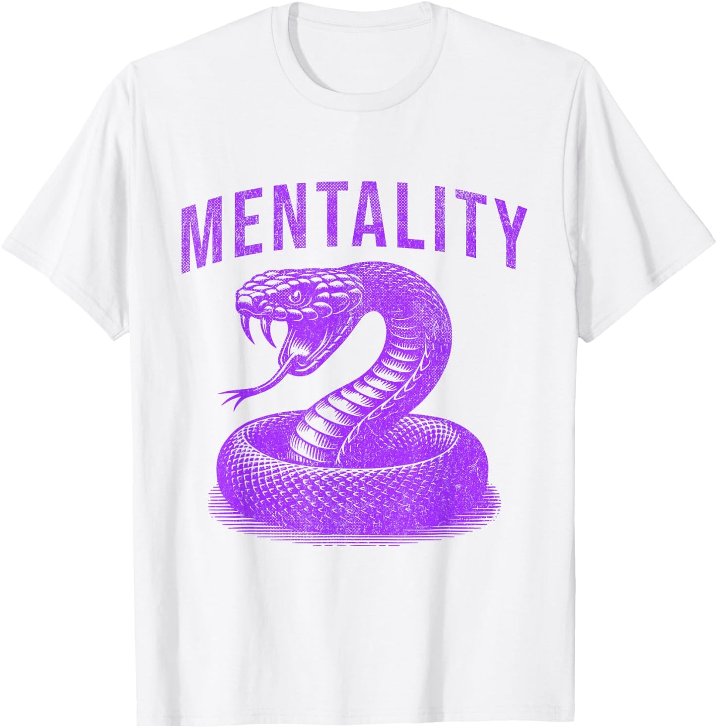 Mentality Mindset Snake Motivation of Champions Basketball T-Shirt - T-Shirt | White