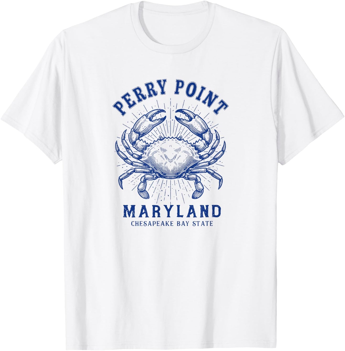 Maryland Blue Crab Coastal Perry Point MD Design T-Shirt - T-Shirt | White