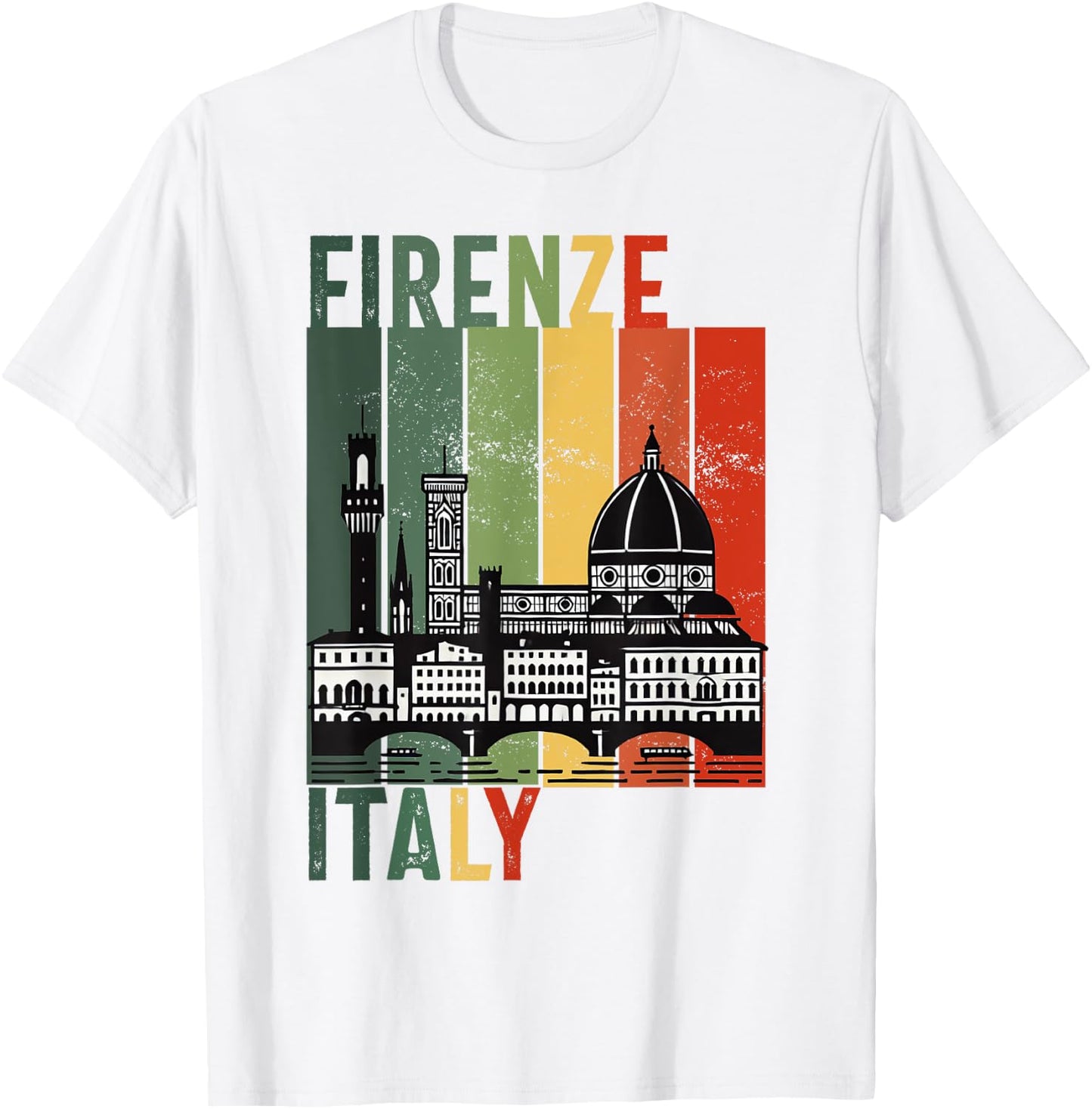 Souvenirs From Firenze Italy With Italian Vintage Florence T-Shirt - T-Shirt | White