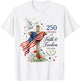 250 Years Faith and Freedom Christian USA 250th Anniversary T-Shirt - T-Shirt | White