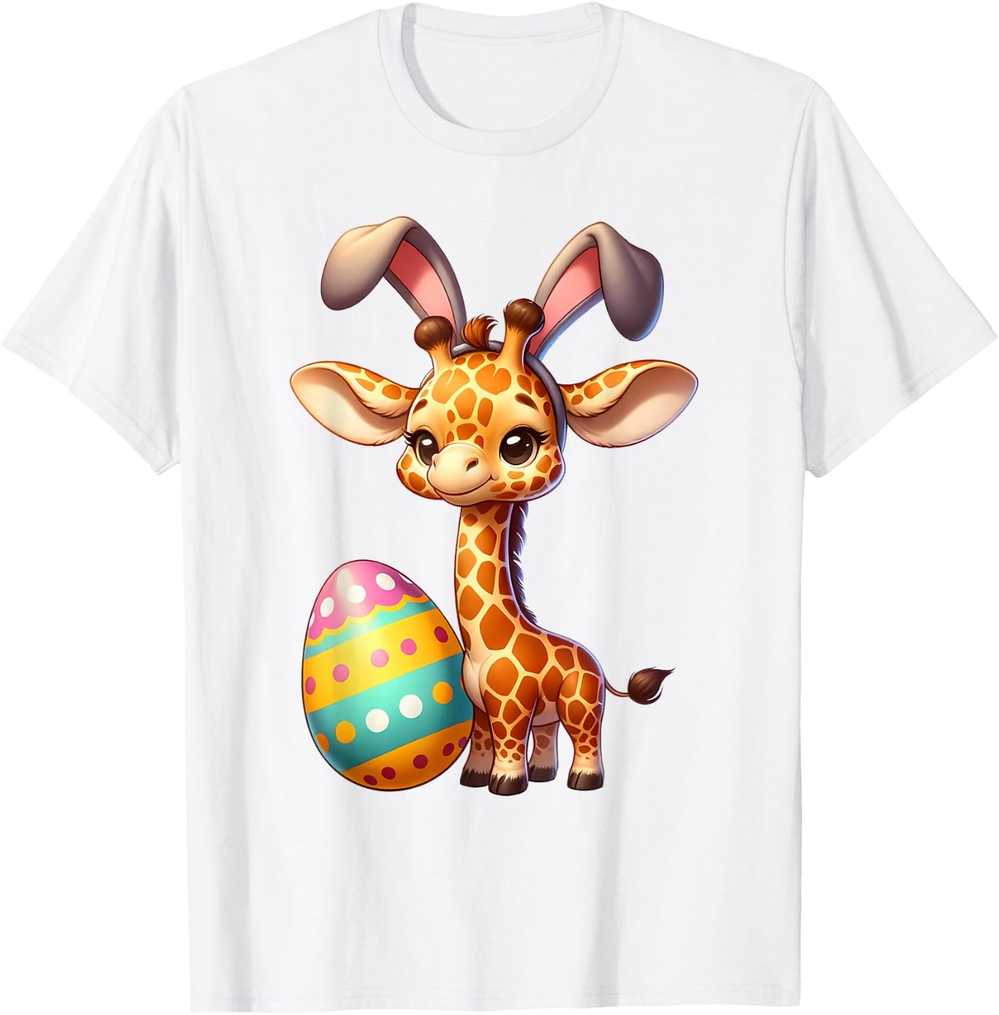 Easter Giraffe Lover Egg Eggs Bunny Rabbit Bunnies Funny T-Shirt - T-Shirt | White