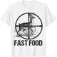 Men Deer Hunting Hunter Funny Whitetail Deer Fast Food Youth T-Shirt - T-Shirt | White