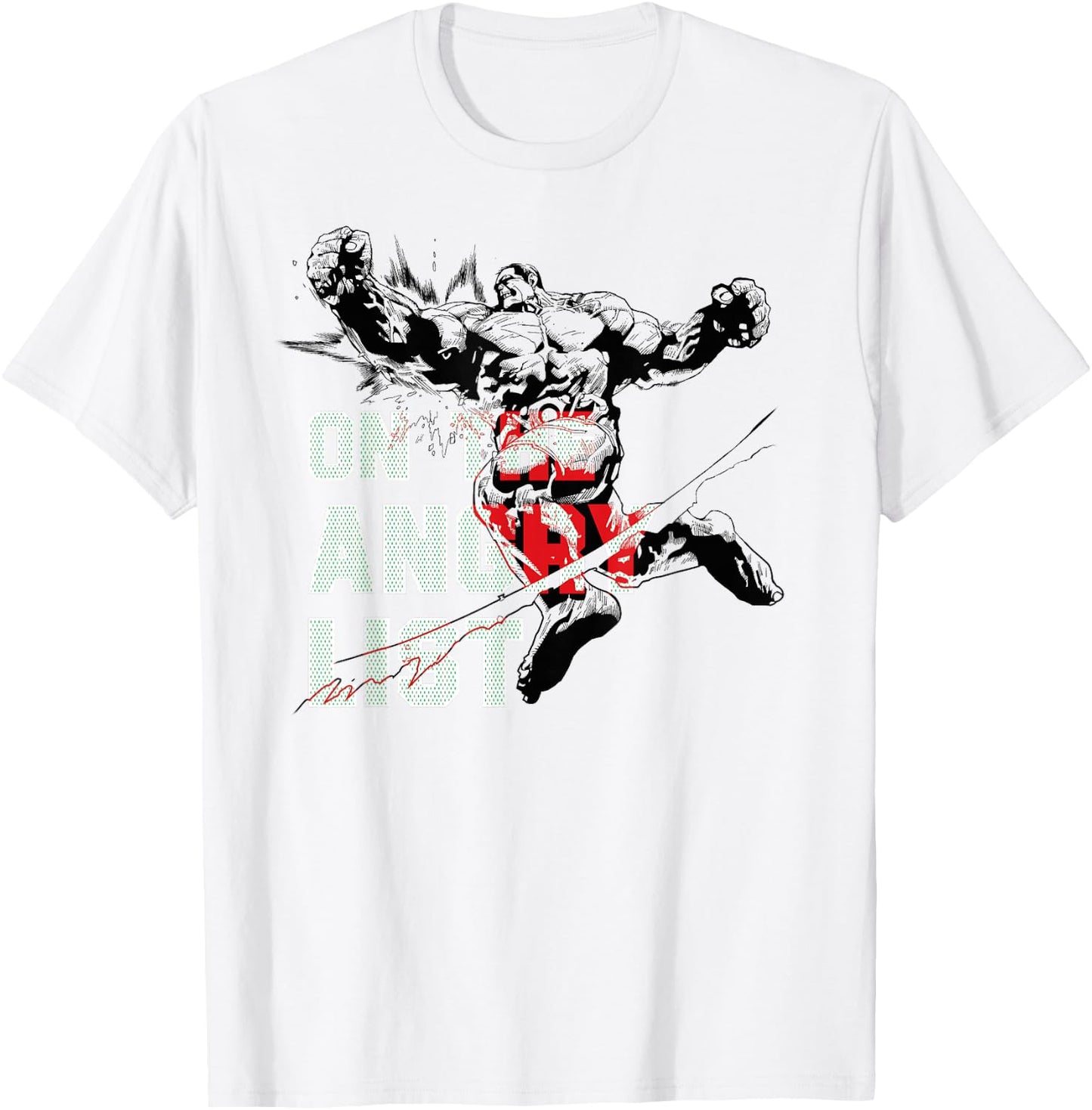 Marvel Avengers The Hulk On The Angry List Christmas T-Shirt - T-Shirt | White