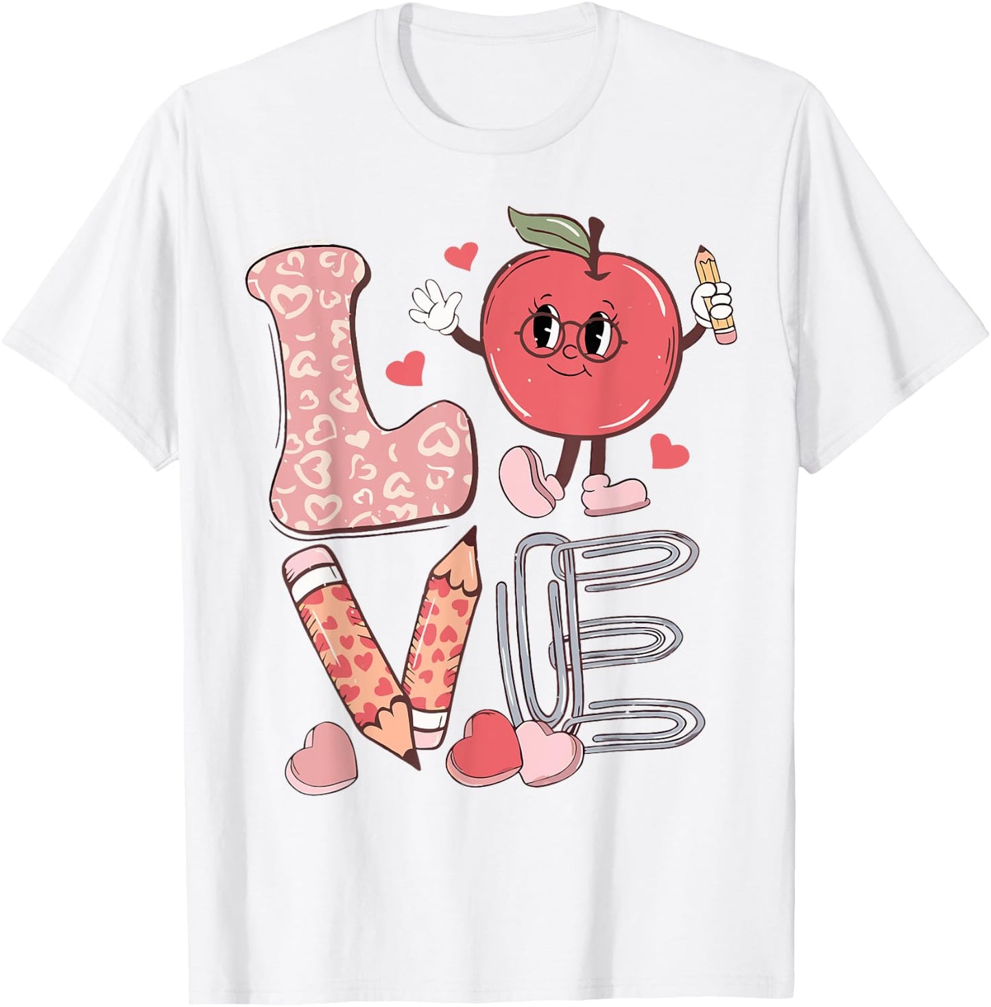 Funny Teacher Valentine's Day Teaching Students T-Shirt - T-Shirt | White