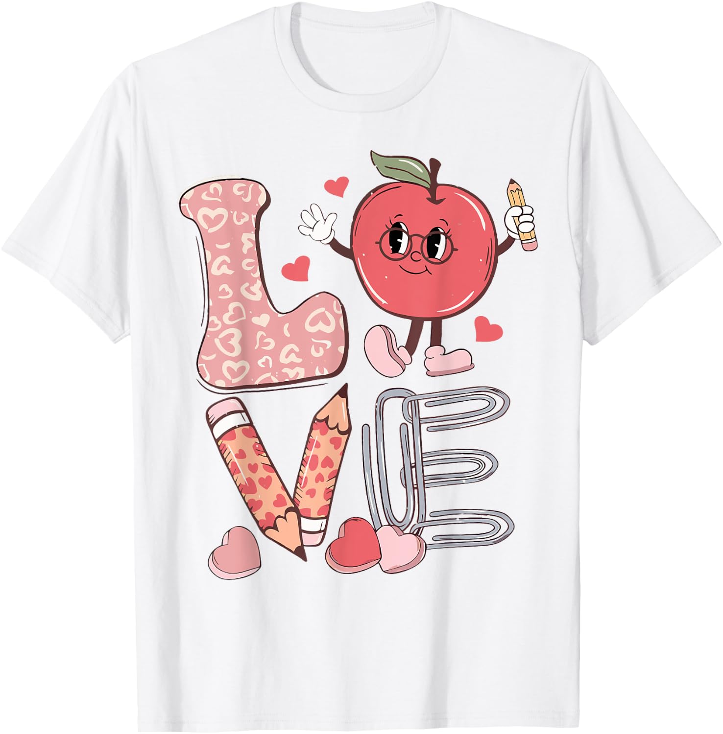 Funny Teacher Valentine's Day Teaching Students T-Shirt - T-Shirt | White