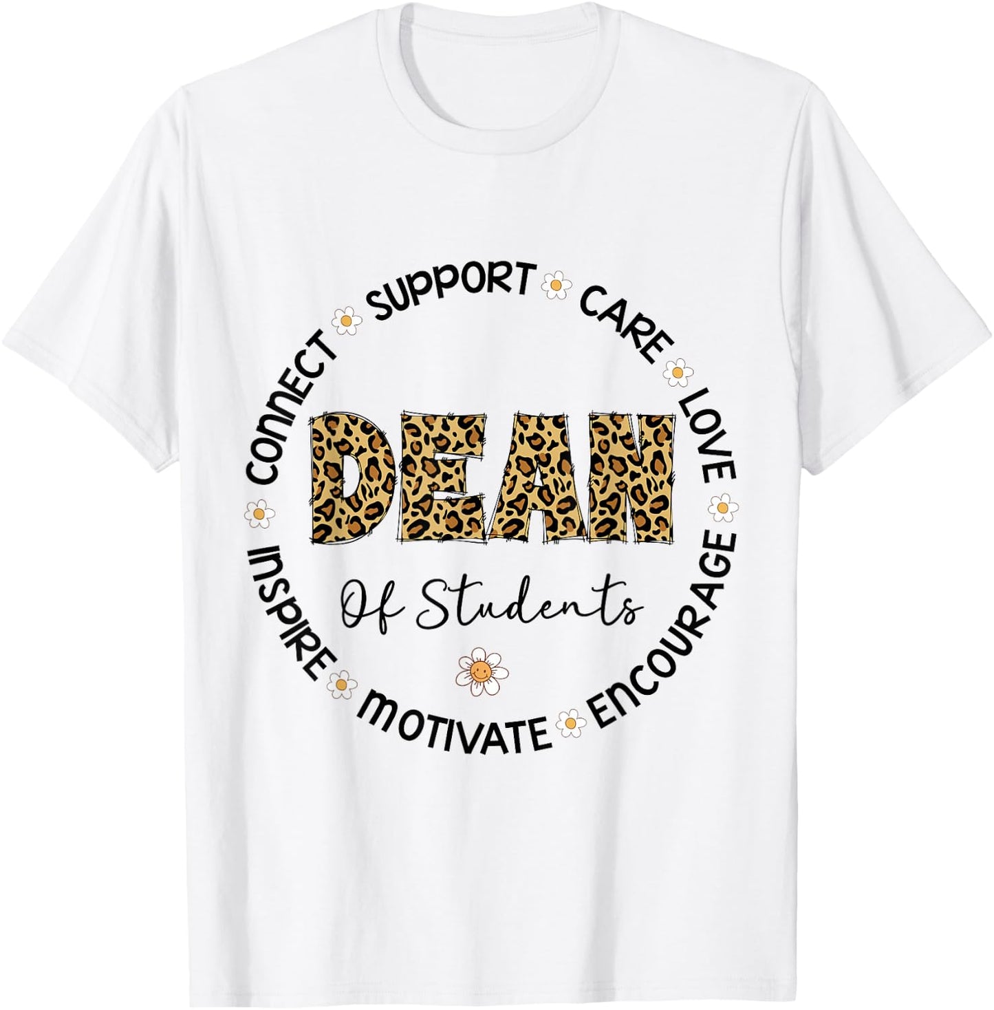 Leopard Dean Of Students Appreciation Week Goes Back To School T-Shirt - T-Shirt | White