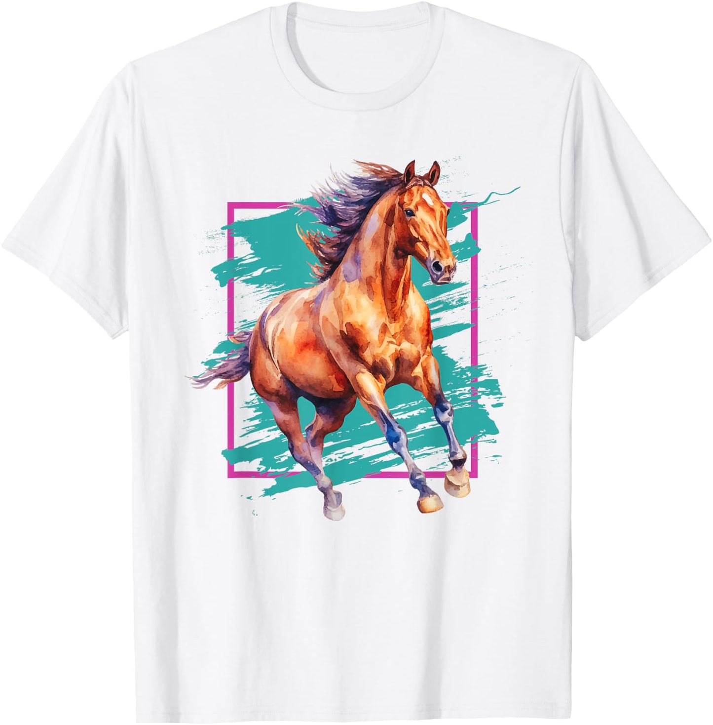 Horse Vintage y2k 90s Aesthetic Retro 2000s T-Shirt - T-Shirt | White