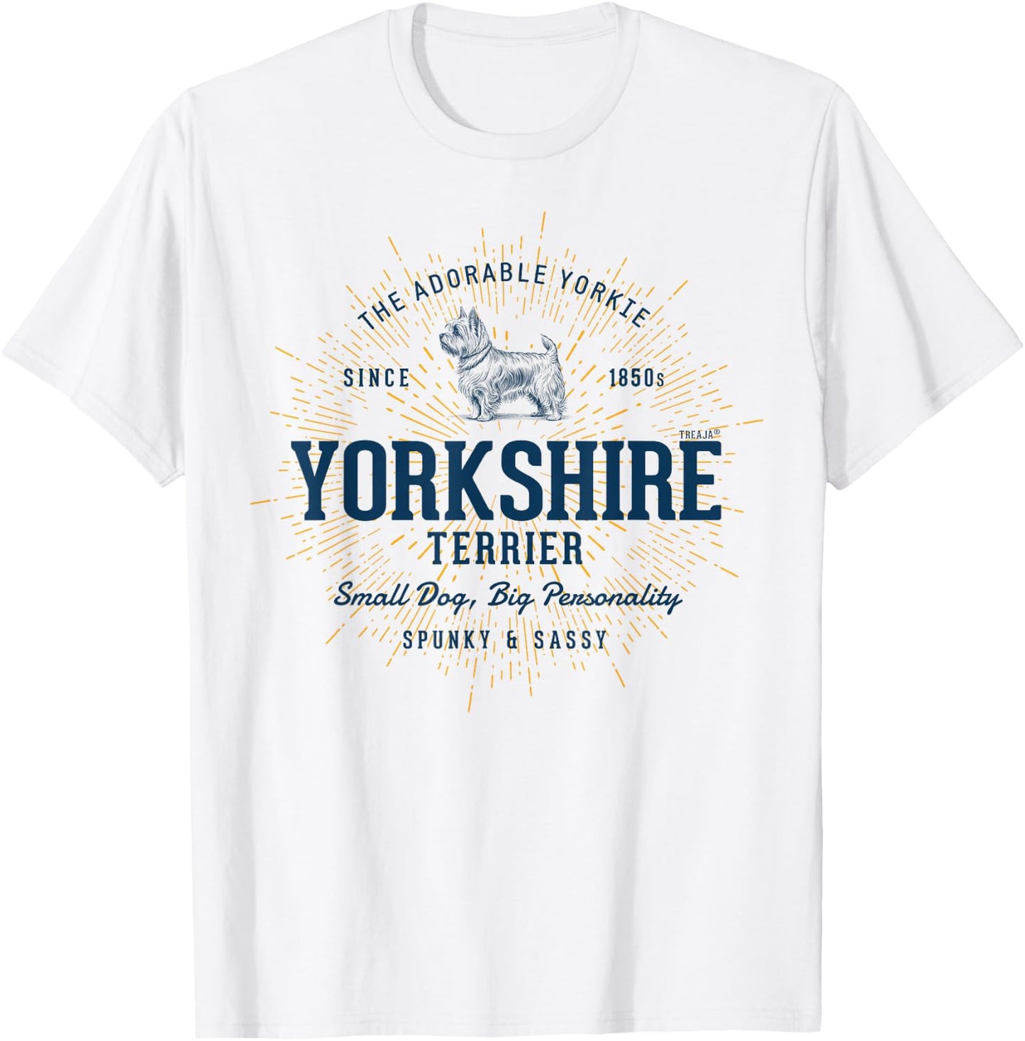 Retro Styled Yorkshire Terrier Vintage T-Shirt - T-Shirt | White