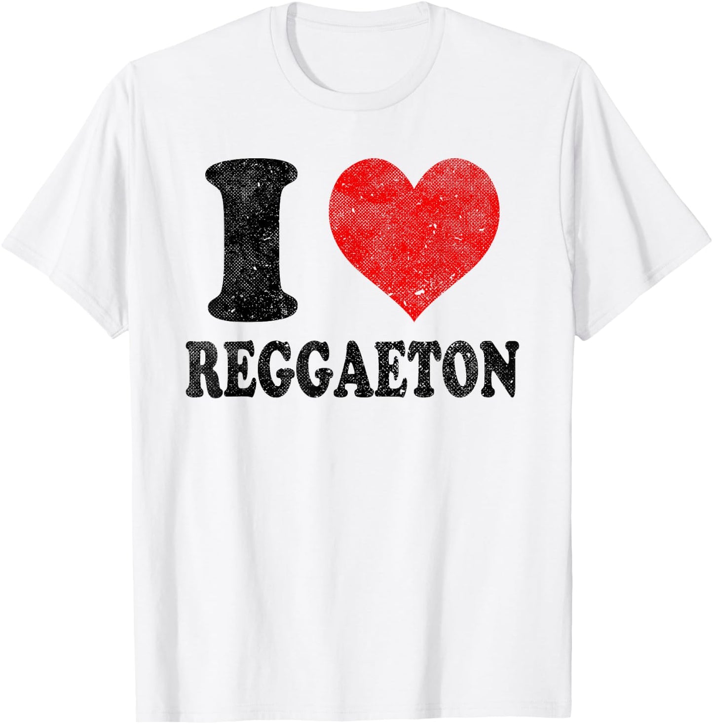 I Love Reggaeton Music Vintage T-Shirt - T-Shirt | White