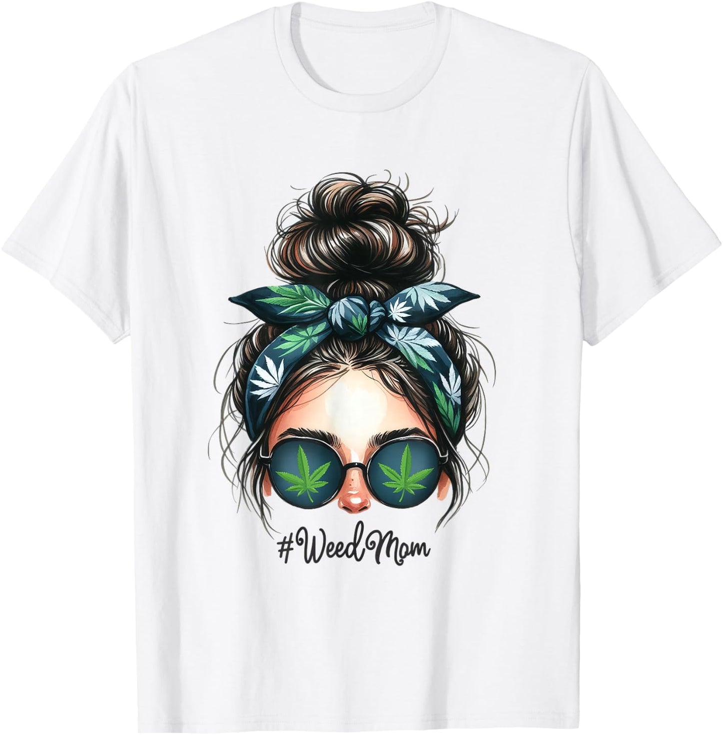 Classy Mom Life Leopard Weed Mom Marijuana Ganja Love 420 T-Shirt - T-Shirt | White