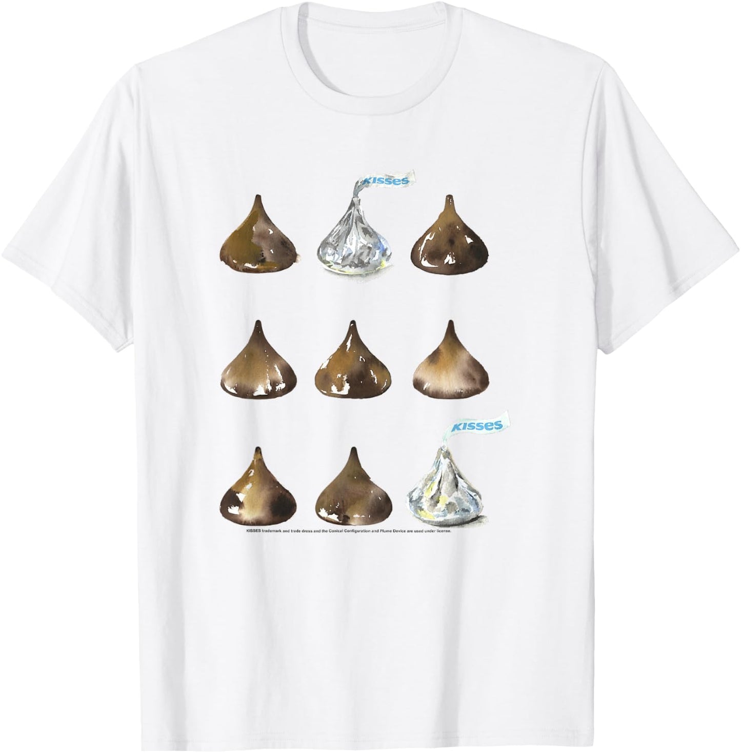 Hershey's Kisses Multiple Grid Design T-Shirt - T-Shirt | White