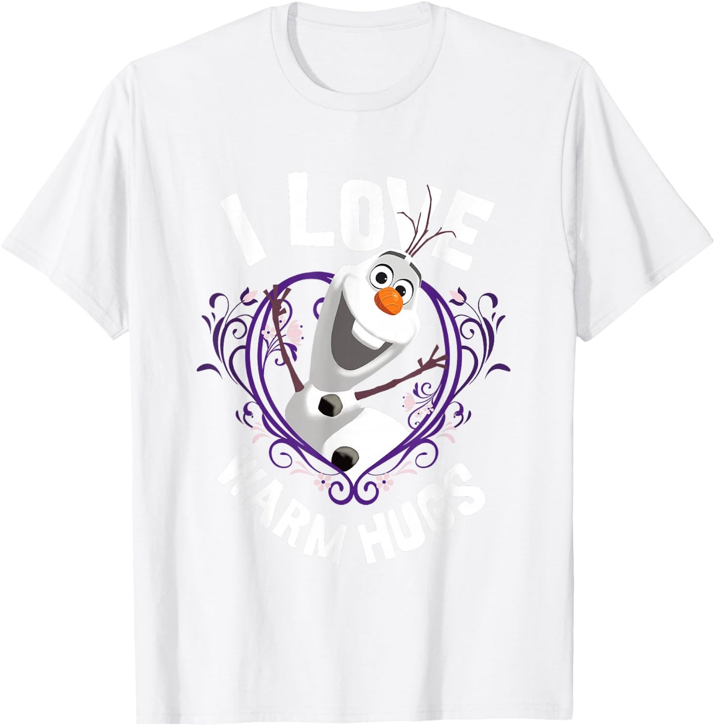 Disney Frozen I Love Warm Hugs Olaf Portrait T-Shirt - T-Shirt | White