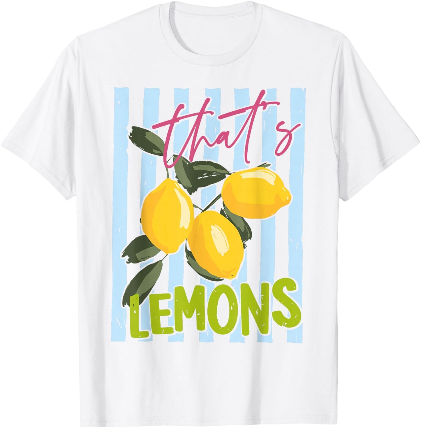 that’s Lemons Summer Fruit Food Pun Retro Lemon Graphic T-Shirt - T-Shirt | White