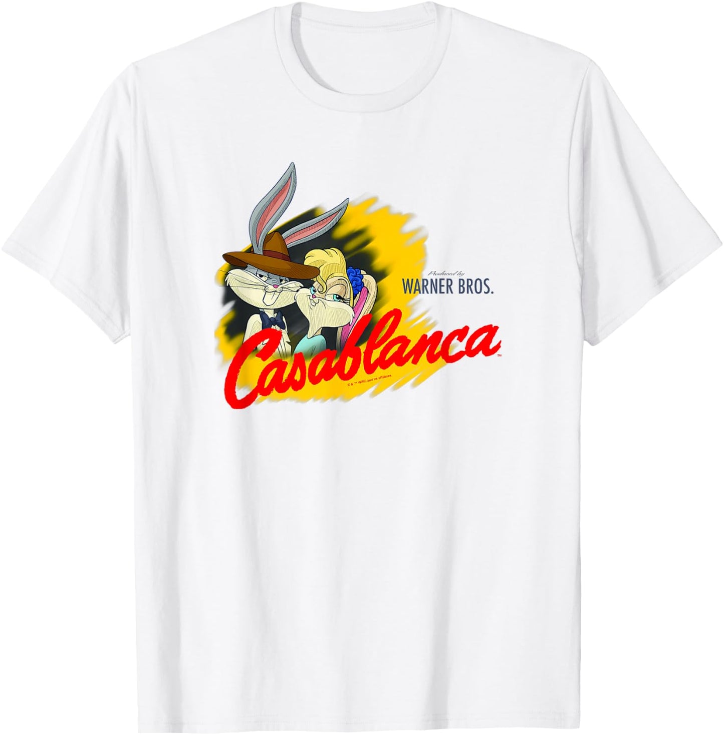 WB 100 Looney Tunes Classic Casablanca Special Movie Poster T-Shirt - T-Shirt | White