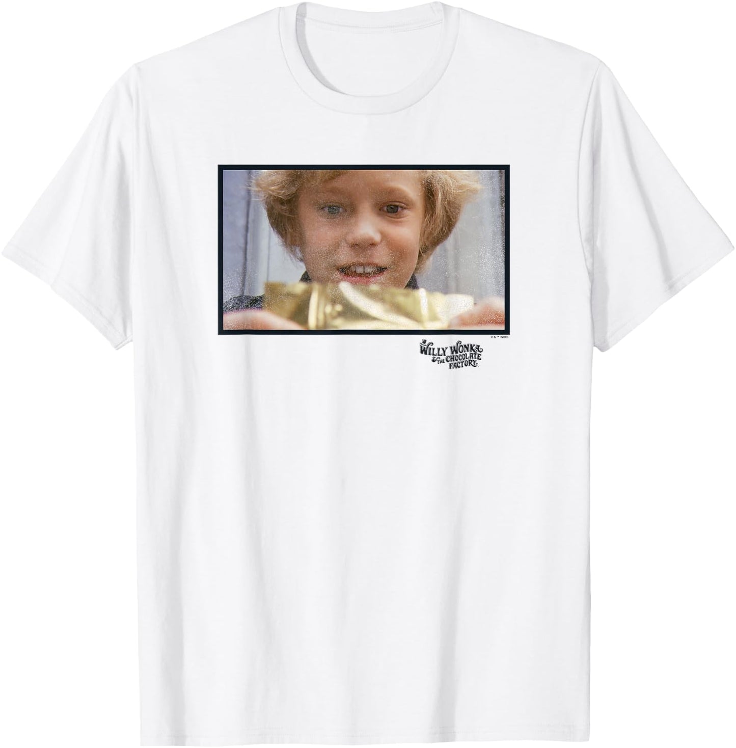 Willy Wonka And The Chocolate Factory Charlie Golden Ticket T-Shirt - T-Shirt | White