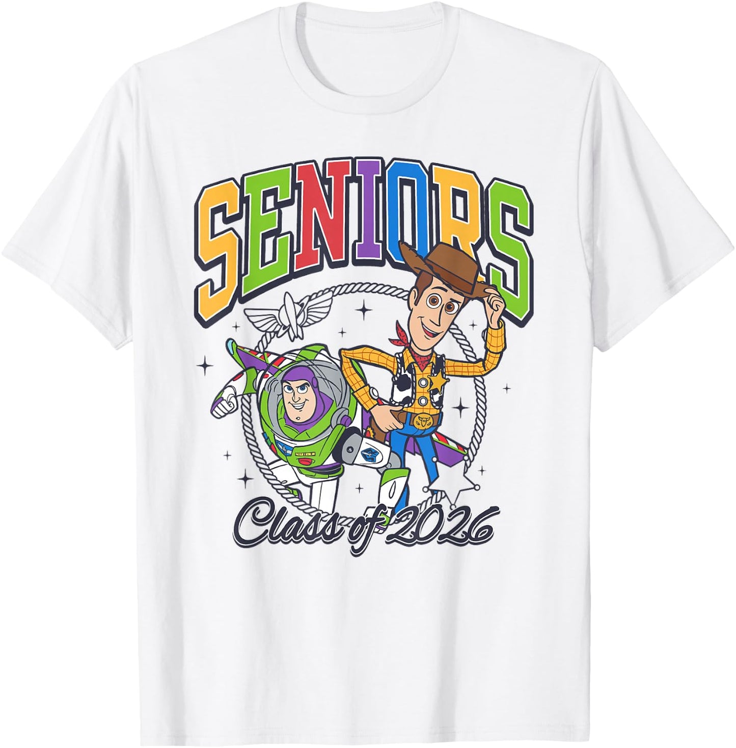 Disney Pixar Toy Story Graduation Seniors Class of 2026 T-Shirt - T-Shirt | White