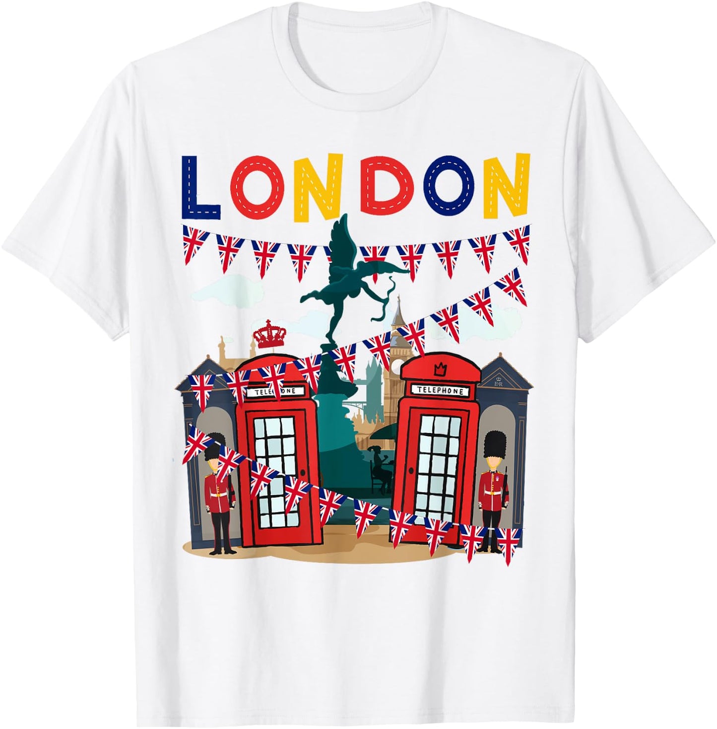 London Souvenirs Idea For Kids & British Memorabilia London T-Shirt - T-Shirt | White