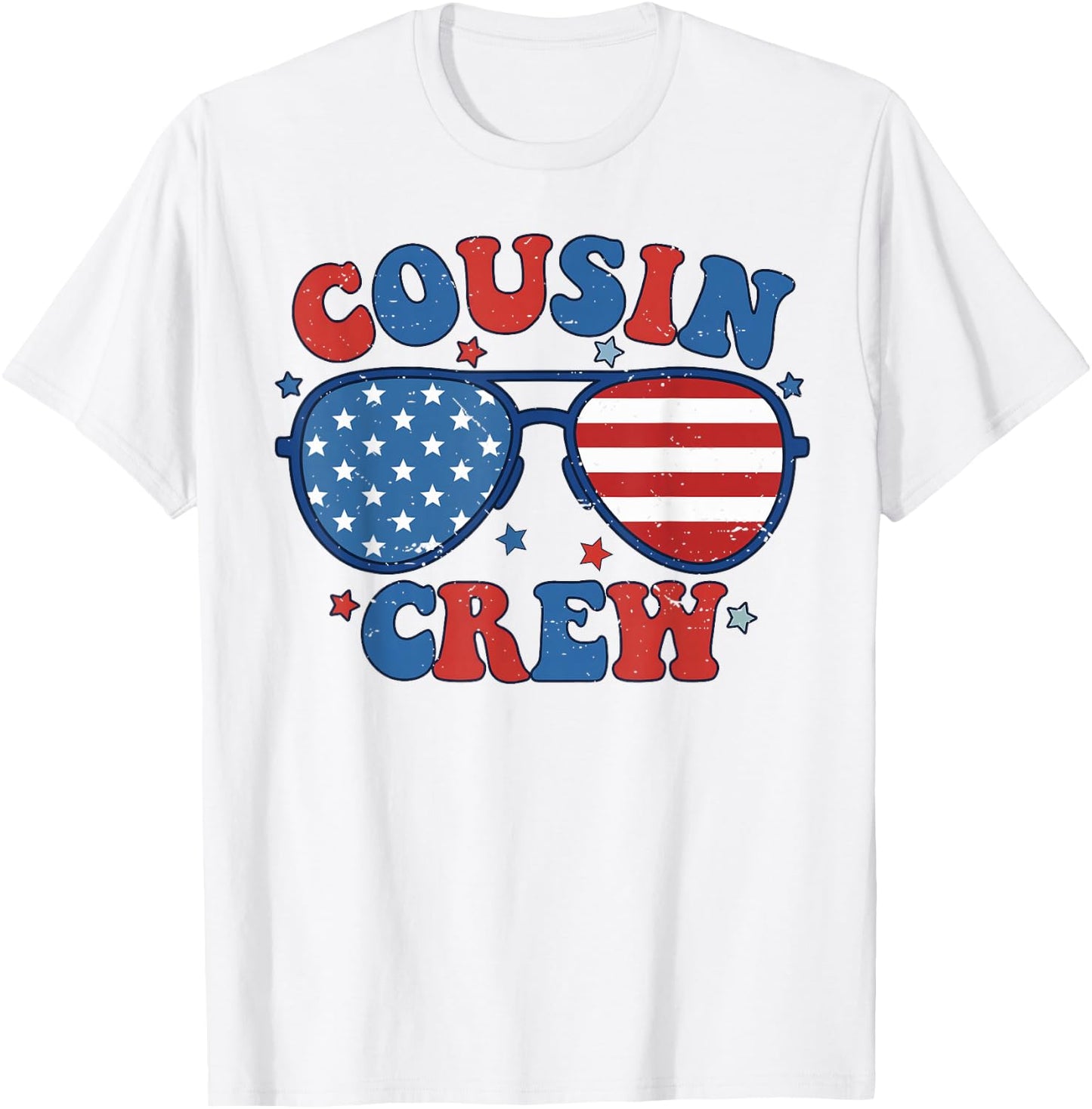 Cousin Crew 4th of July Patriotic American Family Matching T-Shirt - T-Shirt | White
