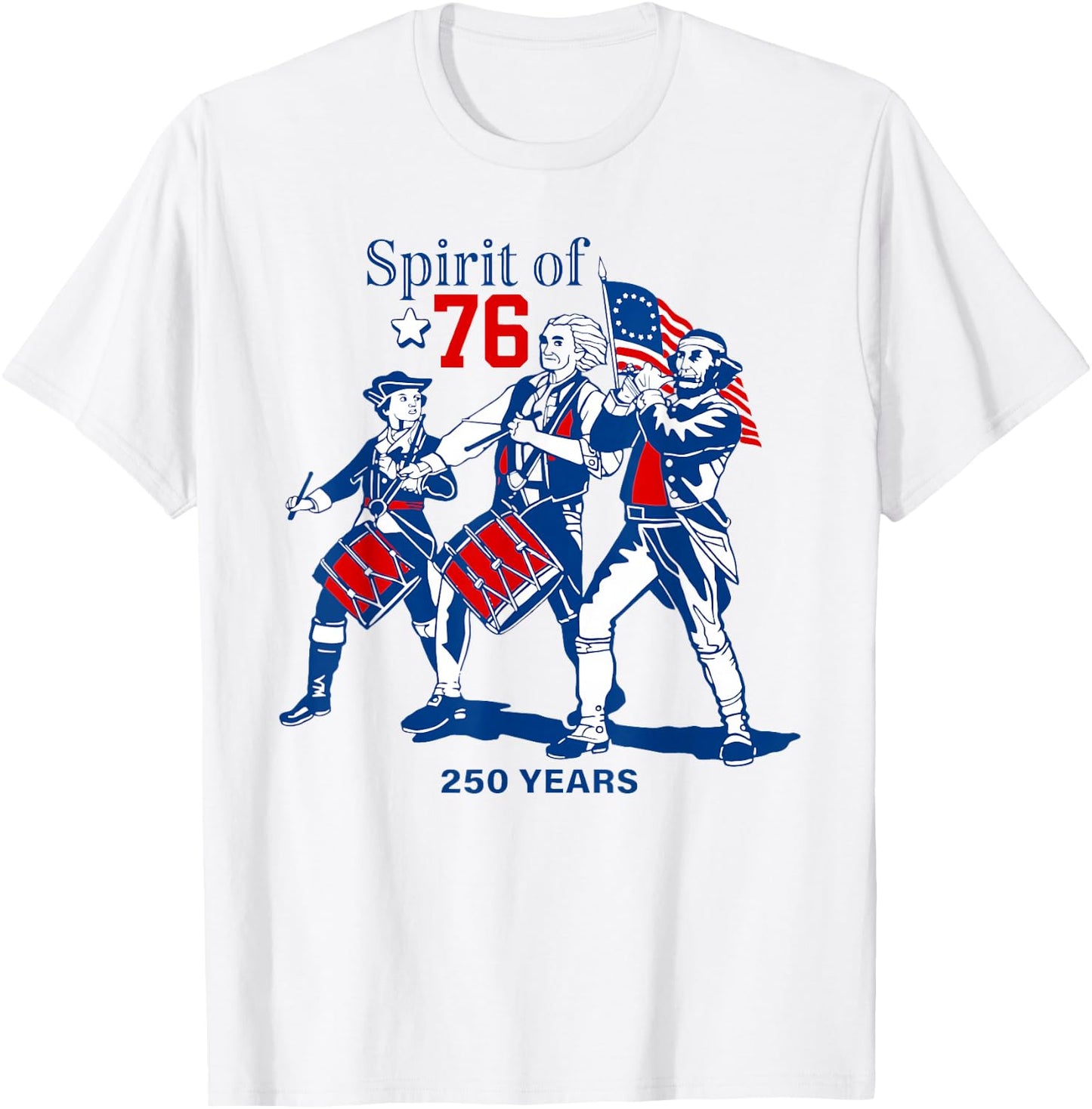 Spirit of 1776 250 Years Presidents 4th of July American USA T-Shirt - T-Shirt | White