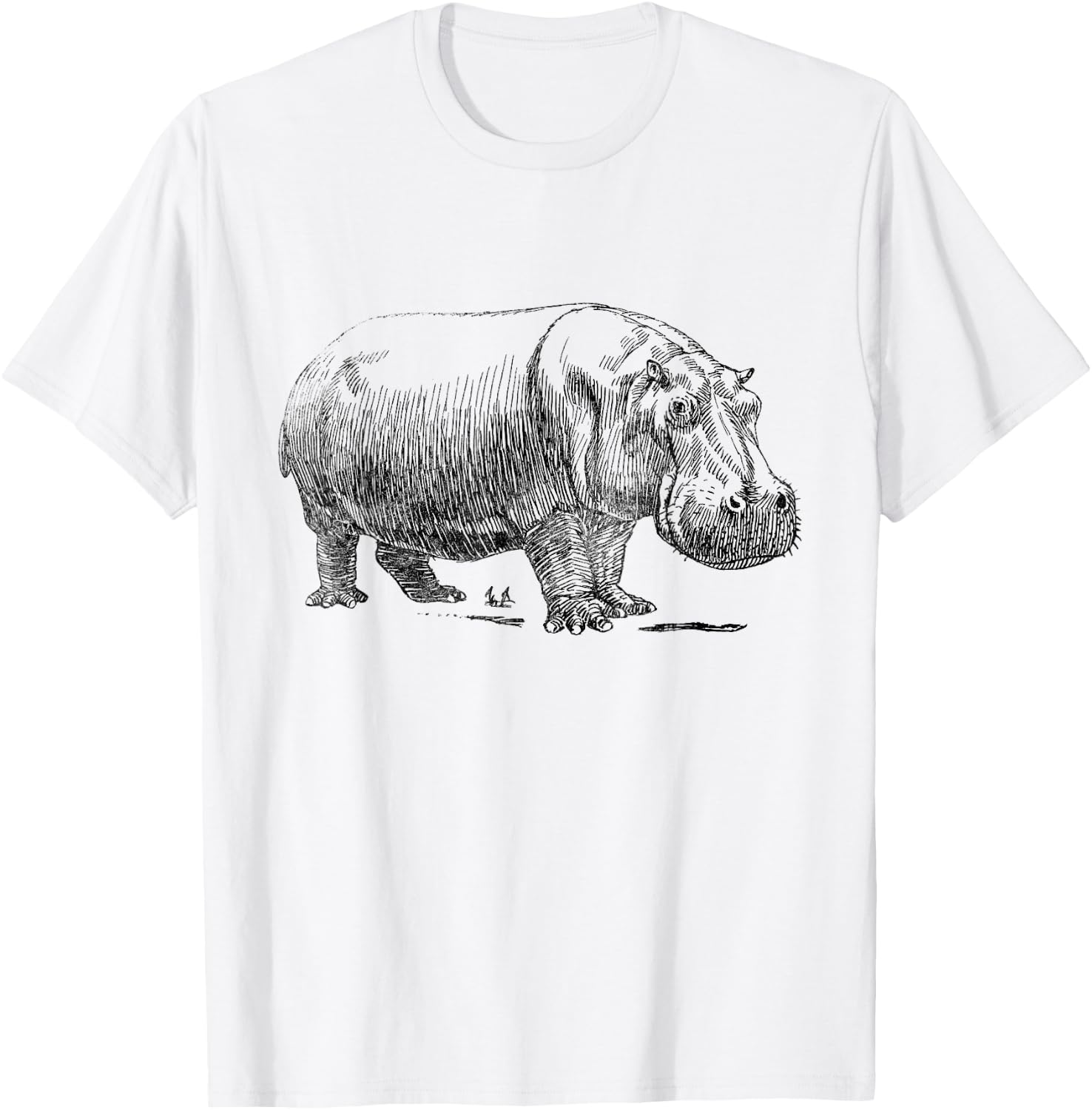 Love Heart Hippos Silhouette Hippo Spirit Animal T-Shirt - T-Shirt | White