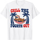 Chill The Fourth Out Patriotic Sloth USA Flag T-Shirt - T-Shirt | White