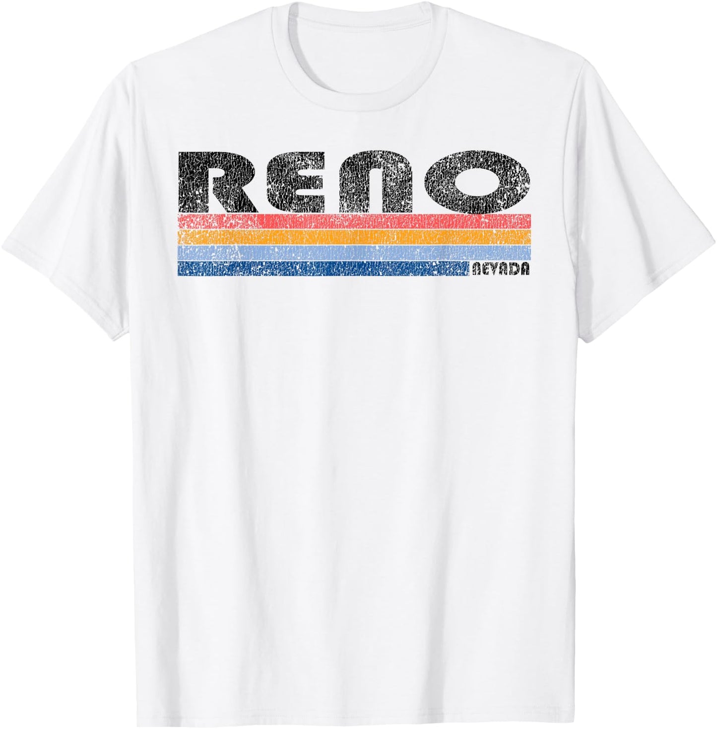 Vintage 1980s Style Reno Nevada T-Shirt - T-Shirt | White