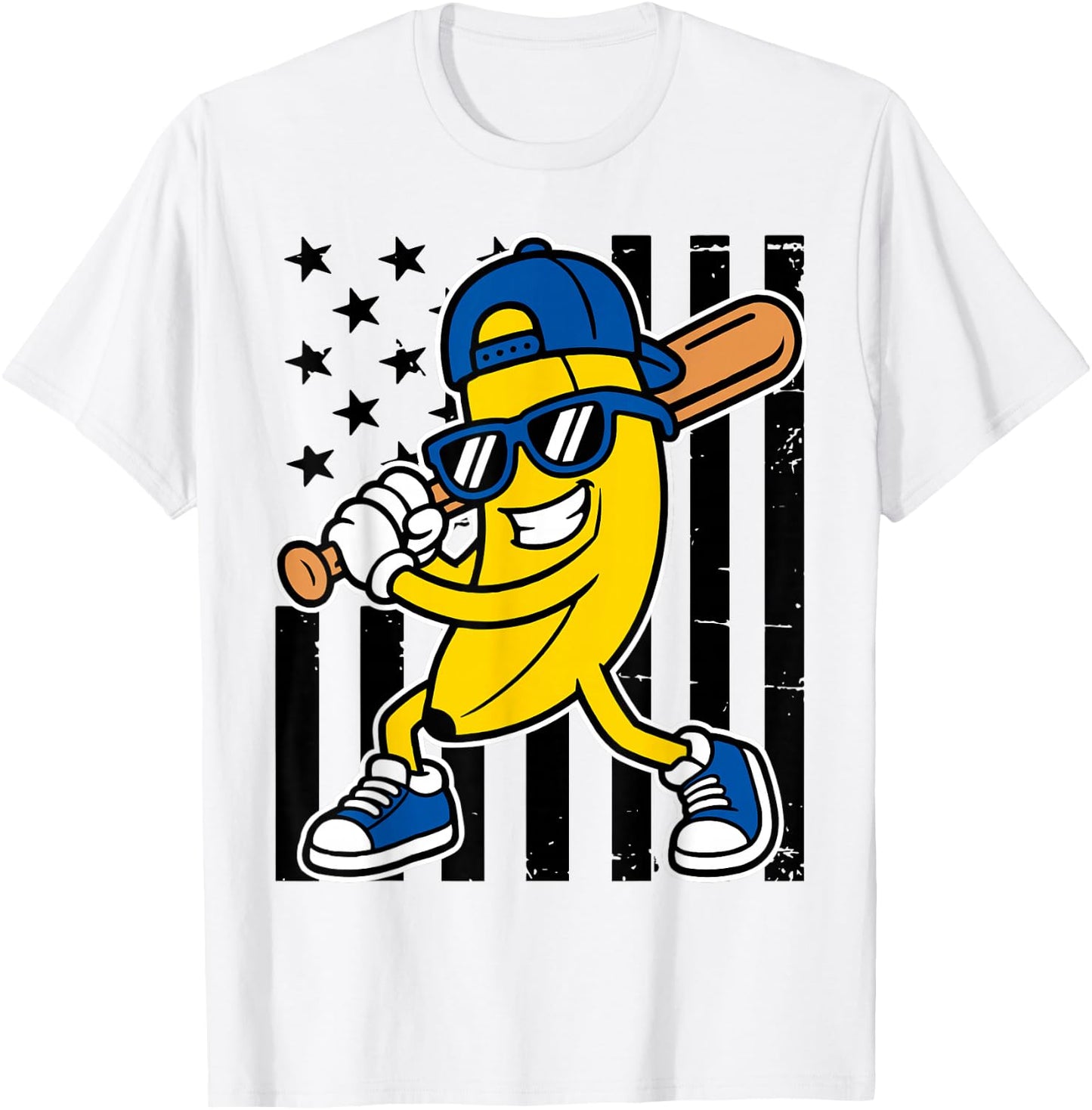 Banana Funny Cartoon Kids Youth Boys Girls T-Shirt - T-Shirt | White