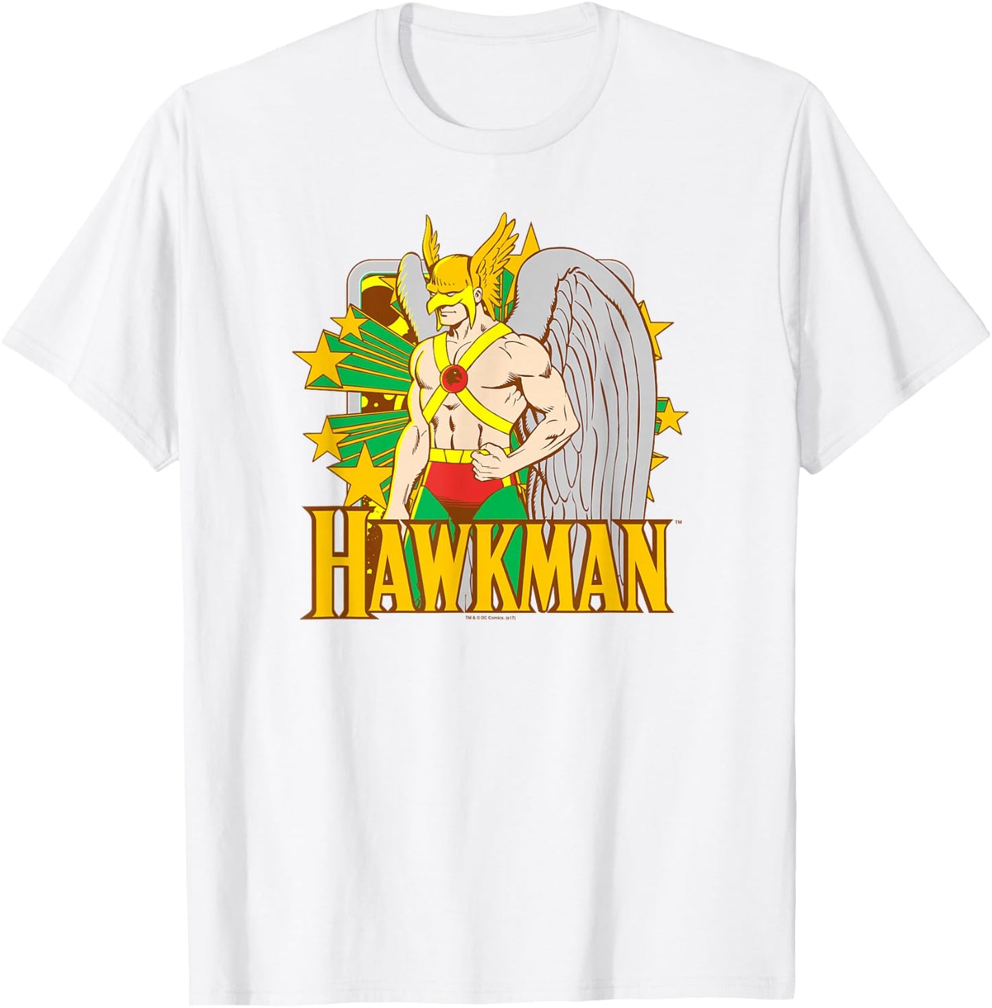 Justice League Hawkman Stars T-Shirt - T-Shirt | White