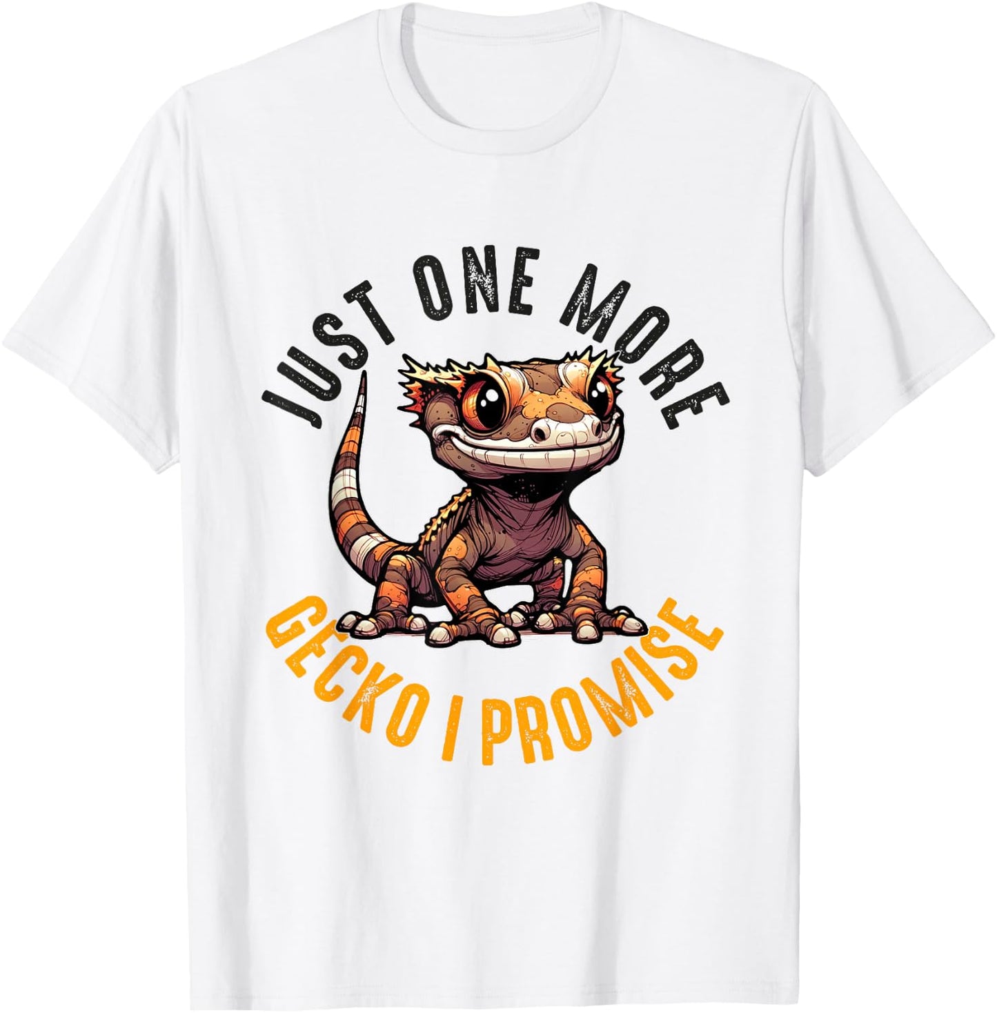 Crested Gecko Men Women Lizard Eyelash Gecko Herpetologist T-Shirt - T-Shirt | White