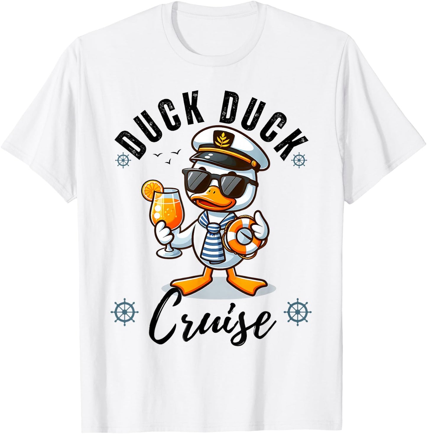 Duck Duck Cruise Family Matching Cruise Cute Group Summer T-Shirt - T-Shirt | White
