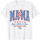 Mama Red White and Due September 2026 Pregnancy 4th of July T-Shirt - T-Shirt | White