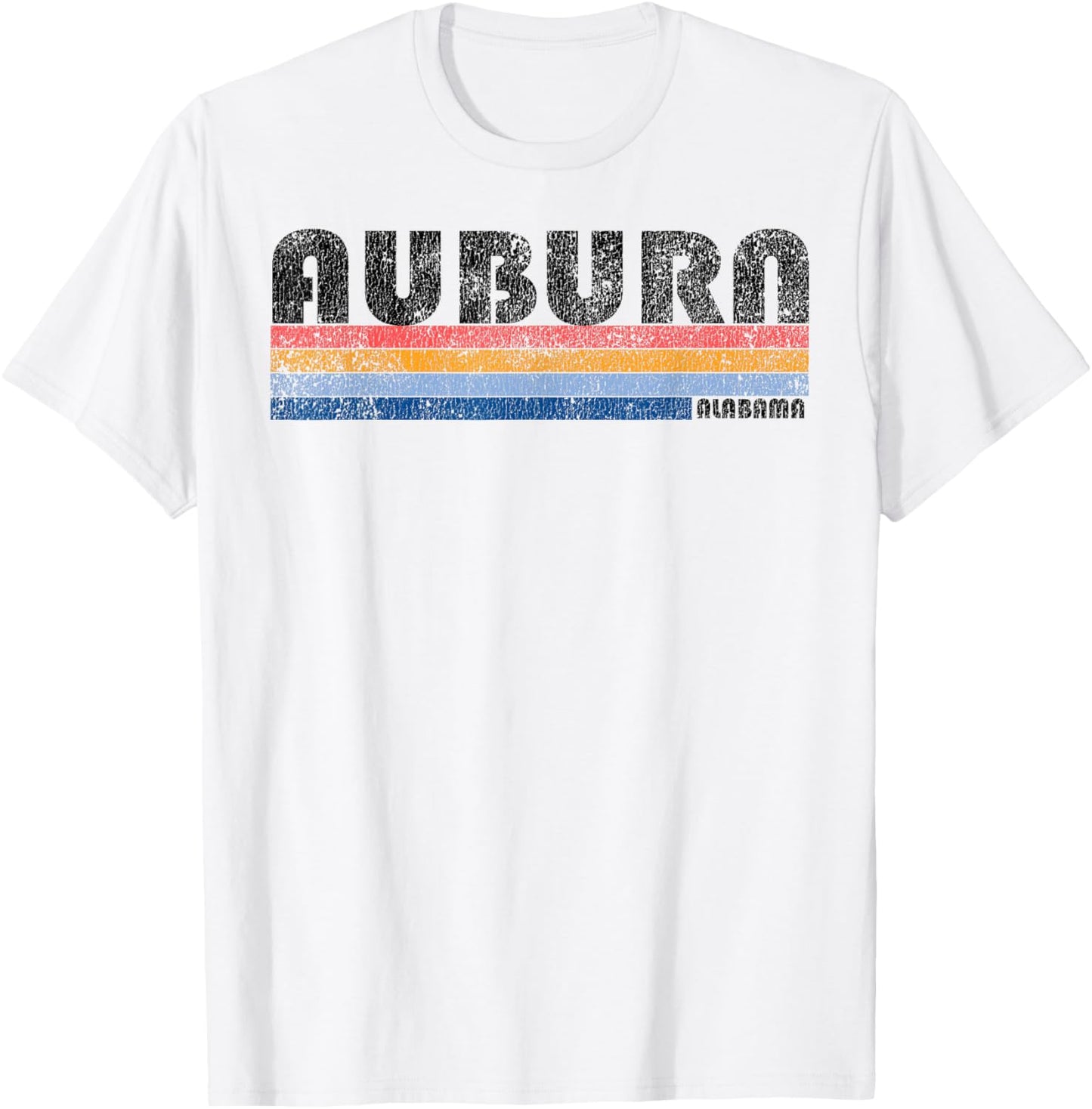 Vintage 1980s Style Auburn Alabama T-Shirt - T-Shirt | White