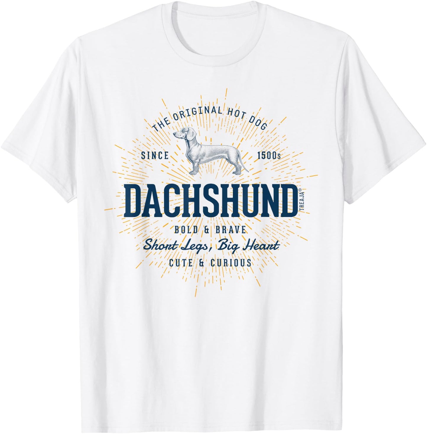 Retro Styled Dachshund Vintage T-Shirt - T-Shirt | White