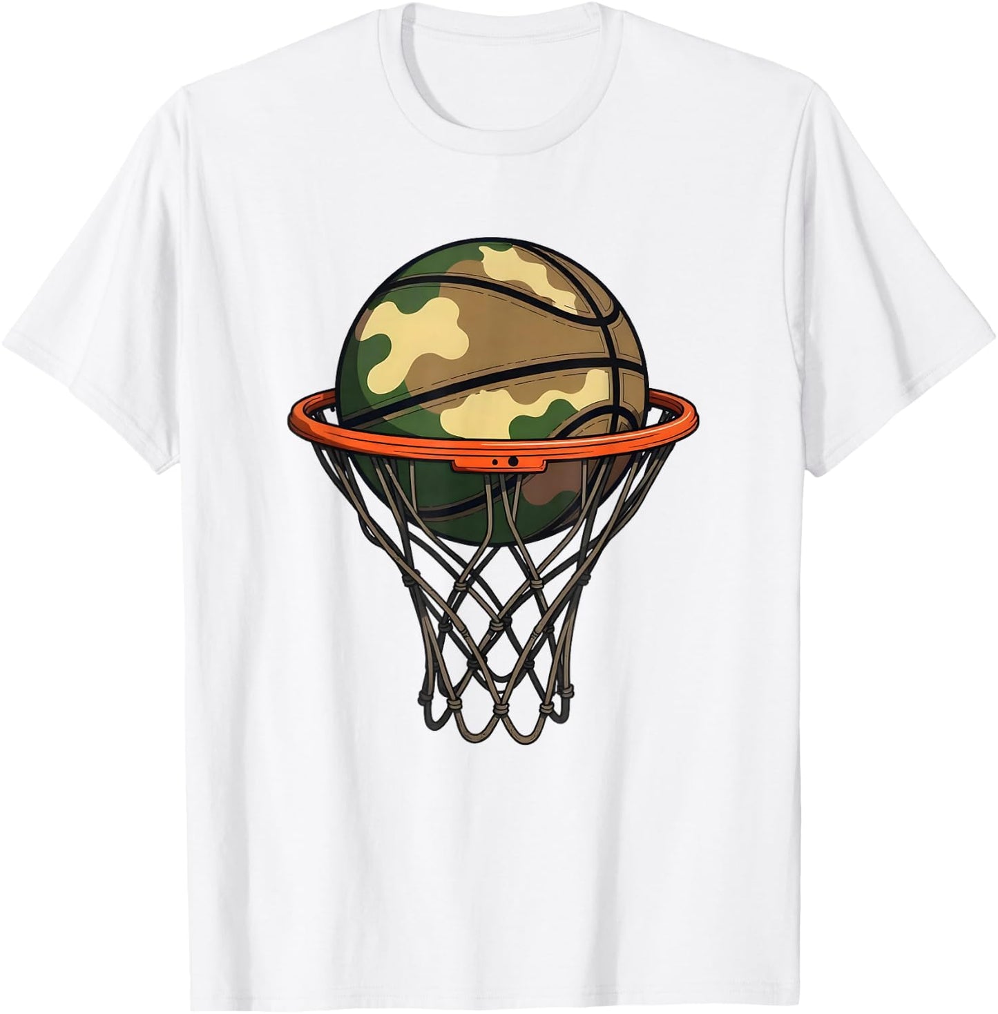 Camouflage Basketball - Camouflage Basketball Player , white, S T-Shirt - T-Shirt | White
