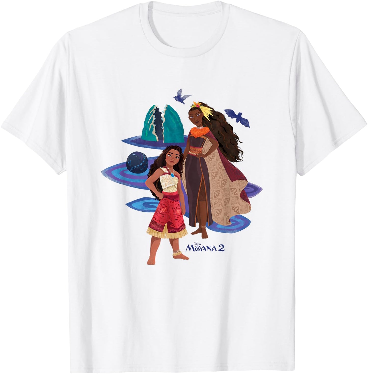 Disney Moana 2 Matangi Mysterious Oceania Group Shot , white, S T-Shirt - T-Shirt | White