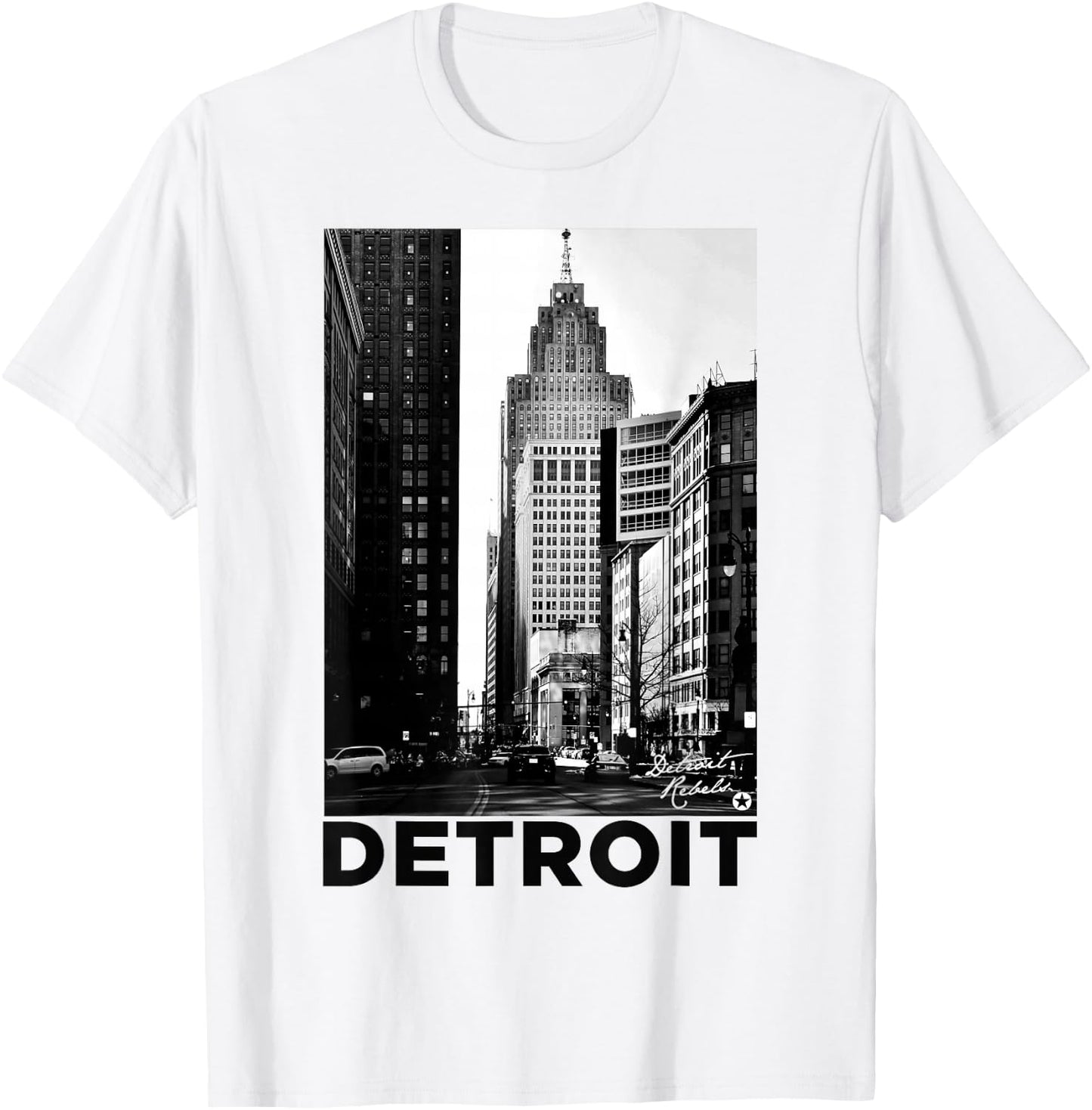 Detroit by Detroit Rebels Brand Detroit Apparel T-Shirt - T-Shirt | White