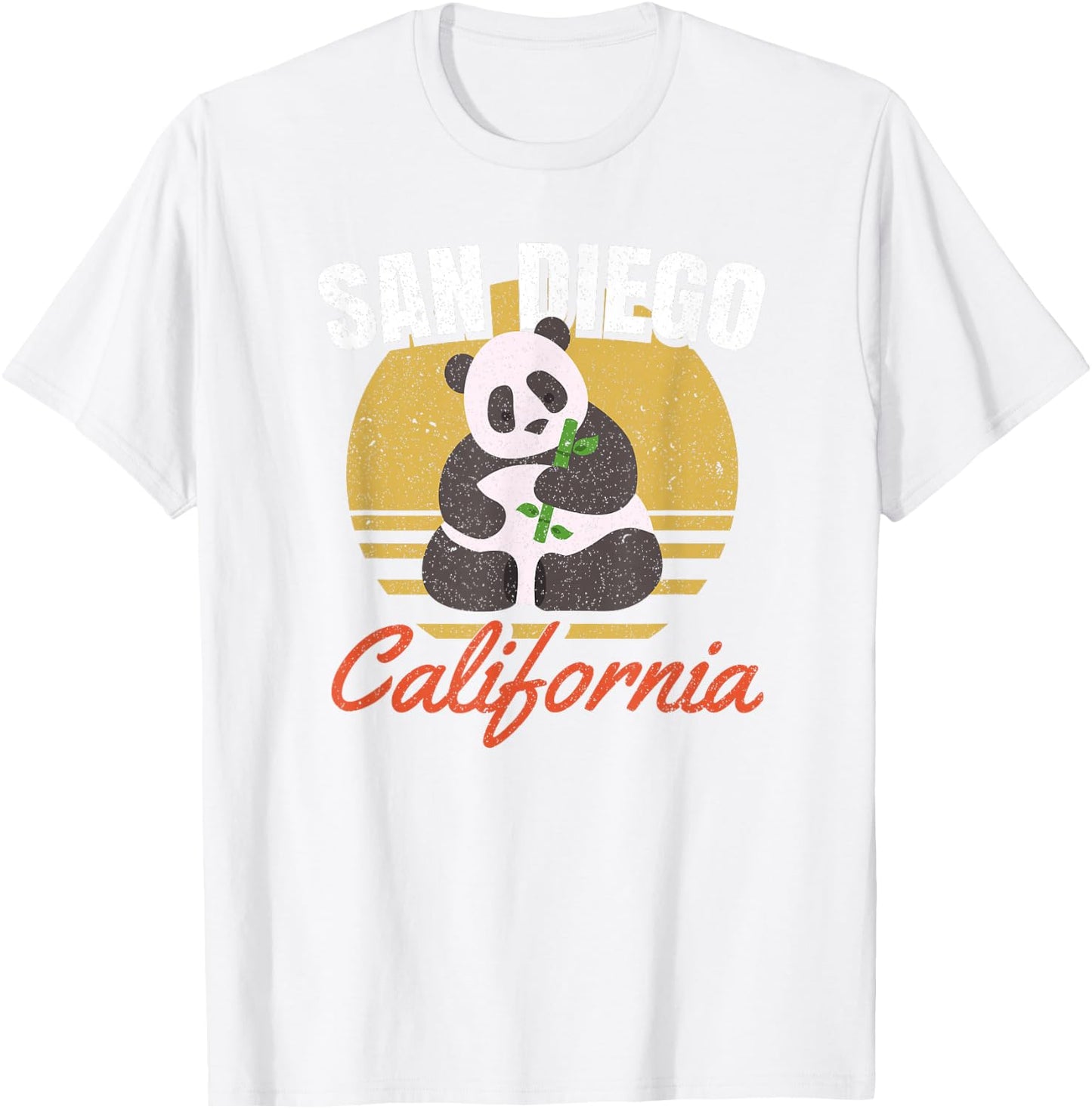 San Diego Shirt Retro Panda Zoo California State T-Shirt - T-Shirt | White