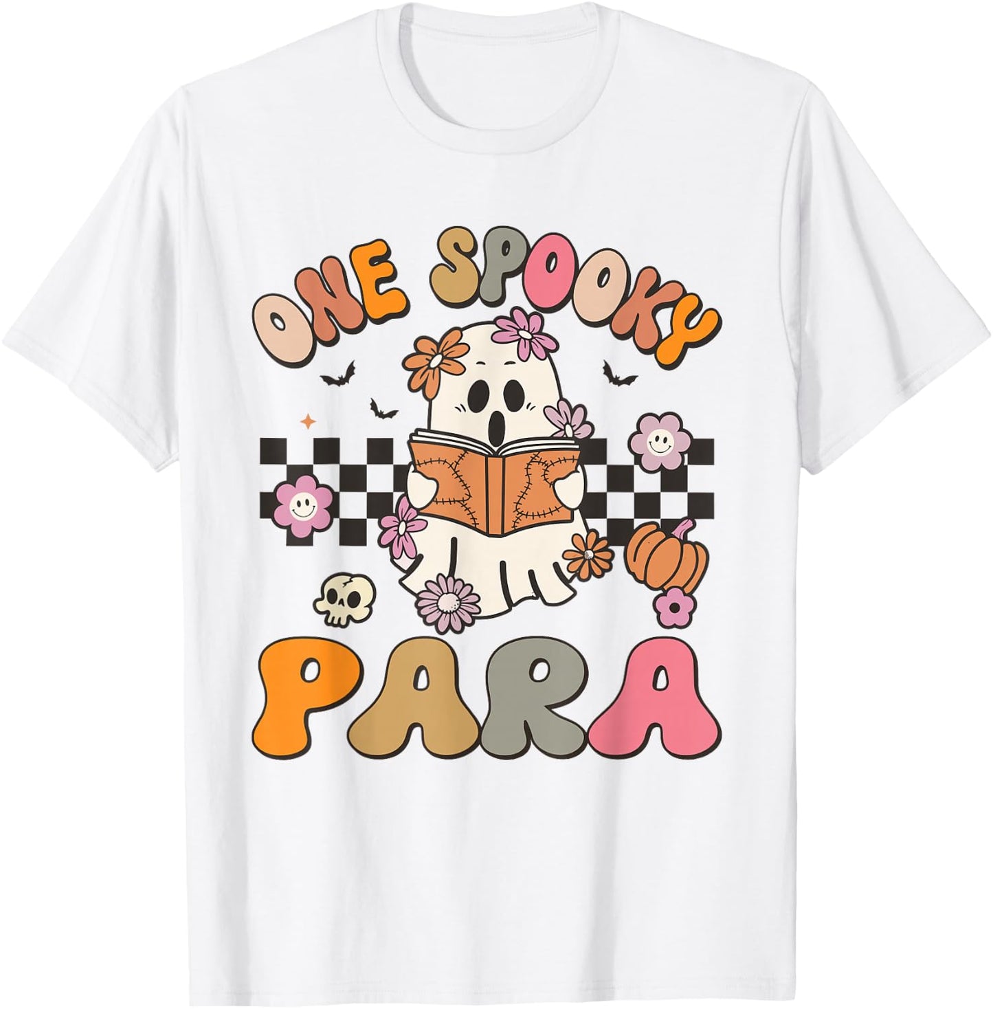One Spooky Para Retro Ghost Halloween Spooky Season T-Shirt - T-Shirt | White