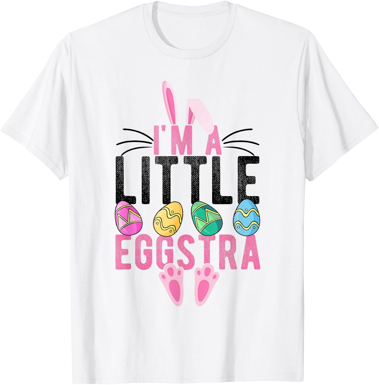 I'M A LITTLE EGGSTRA Easter Bunny Kids T-Shirt - T-Shirt | White