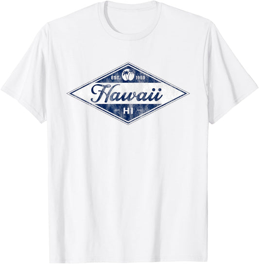 Vintage Hawaii Palm Trees Retro Hawaiian Souvenir Women T-Shirt - T-Shirt | White