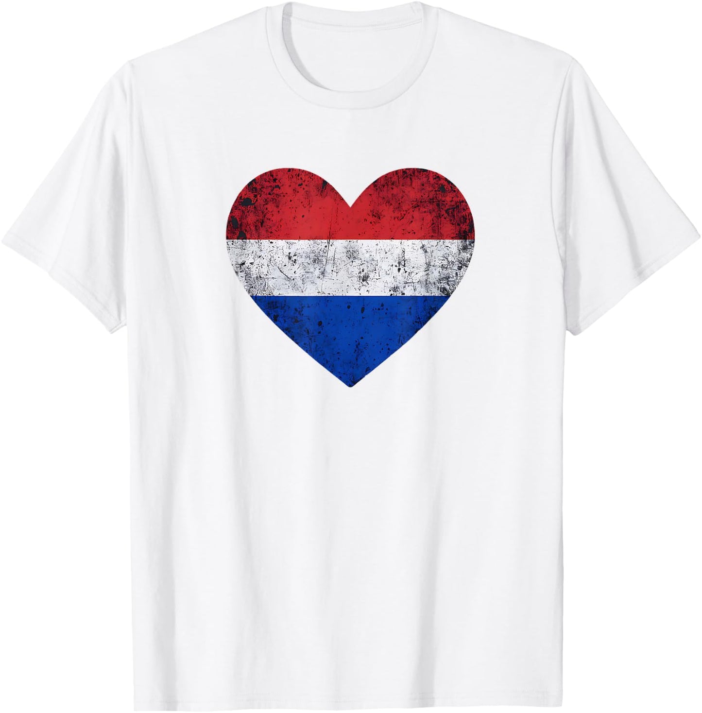 Pays-Bas Patriotiques Drapeau Néerlandais Cœur d'Amour T-Shirt - T-Shirt | White