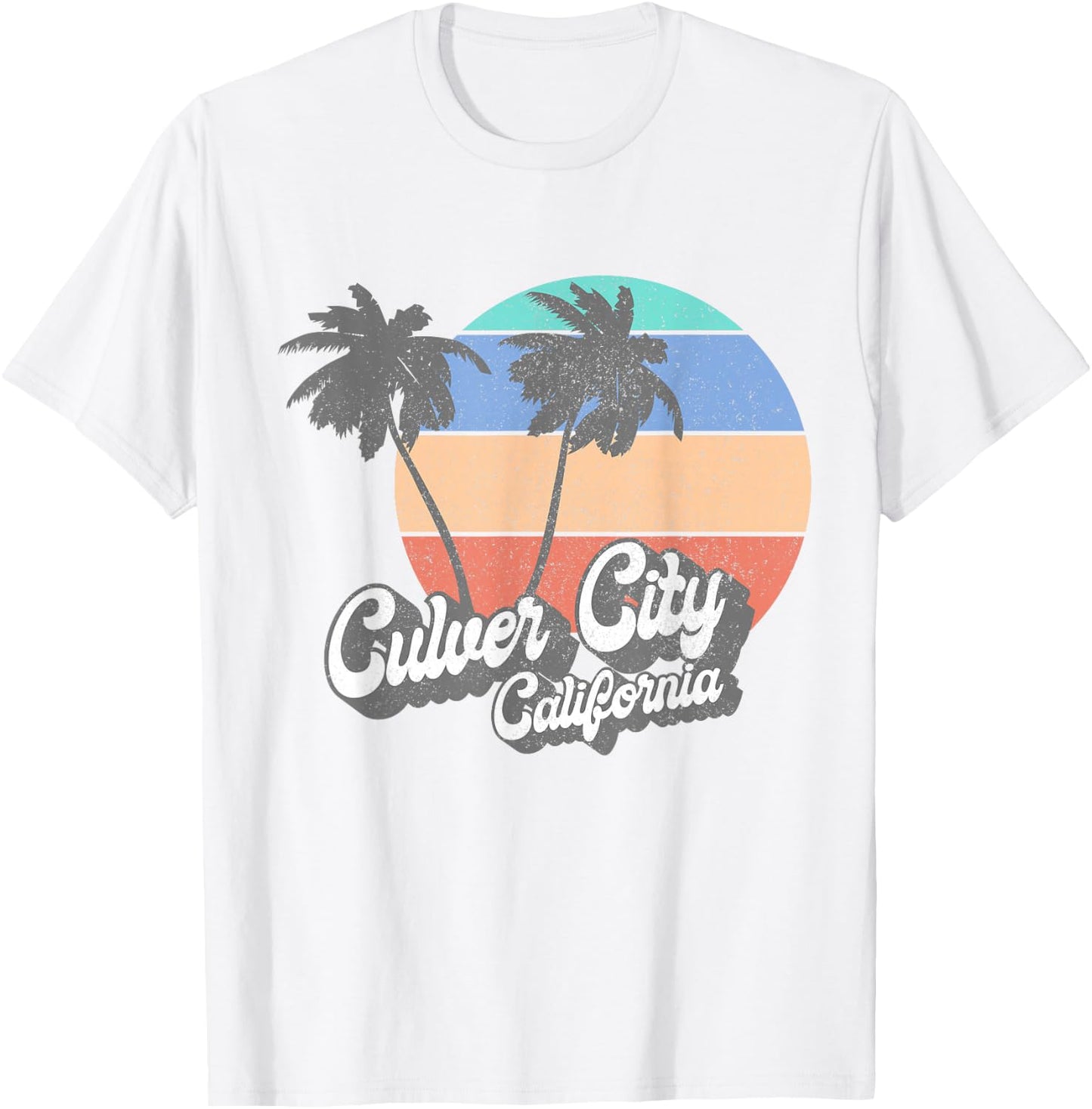 Retro Culver City California CA Vintage Beach Surf T-Shirt - T-Shirt | White