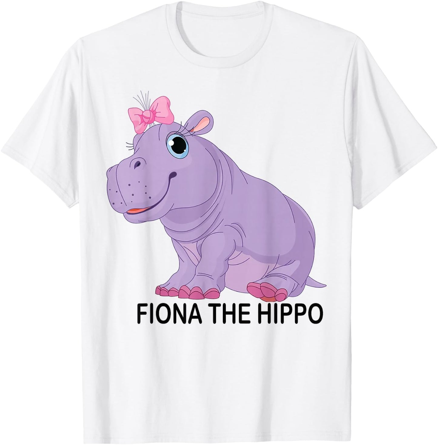 Fiona-The Hippo T-Shirt - T-Shirt | White