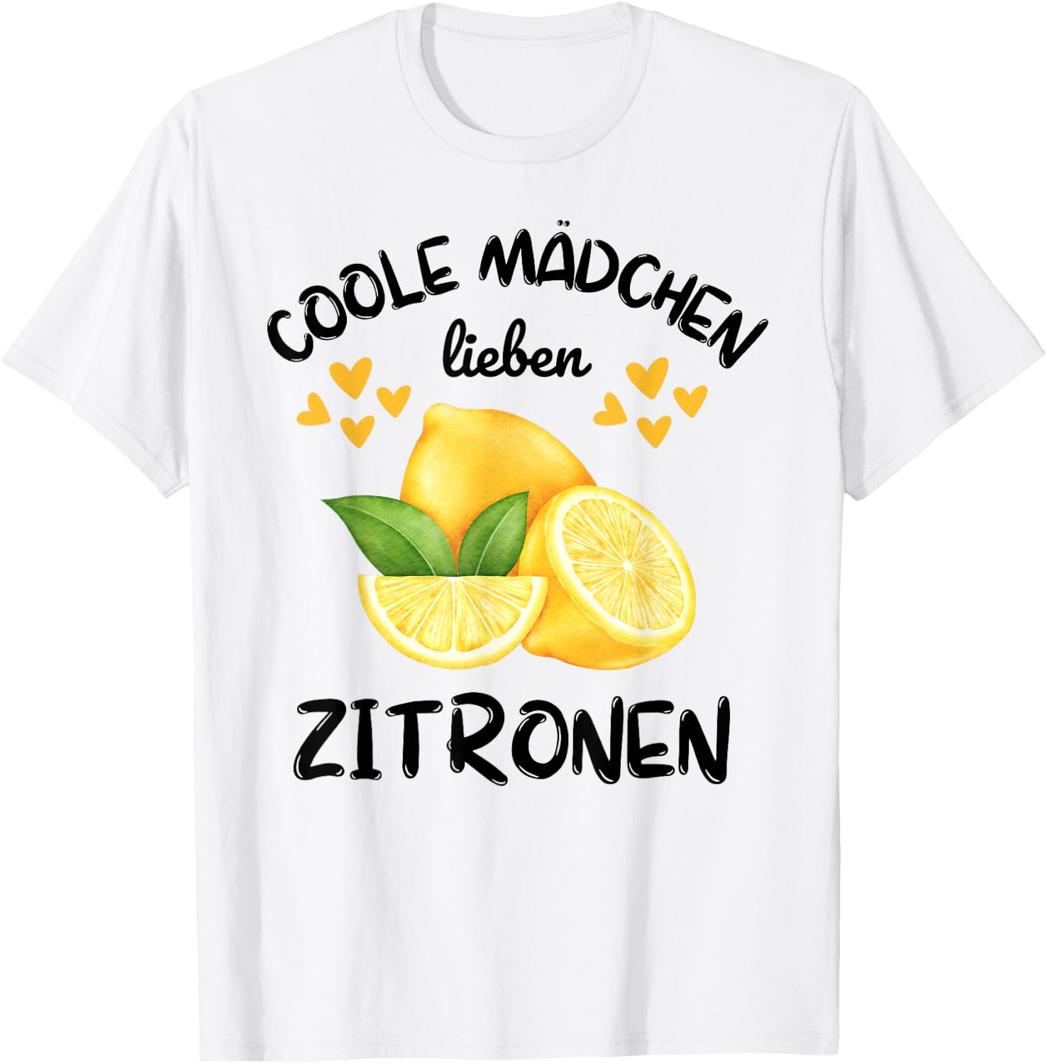 Summer Cool Girls Love Lemon , White T-Shirt - T-Shirt | White