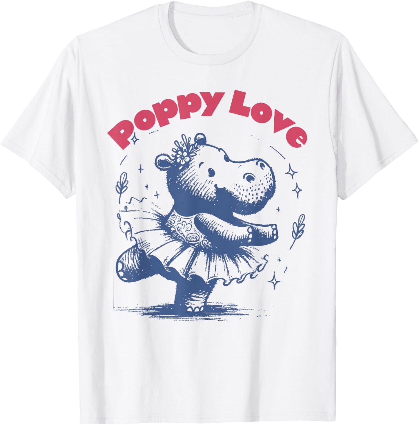Baby Pygmy Hippo Poppy. Richmond. I Love Poppy T-Shirt - T-Shirt | White