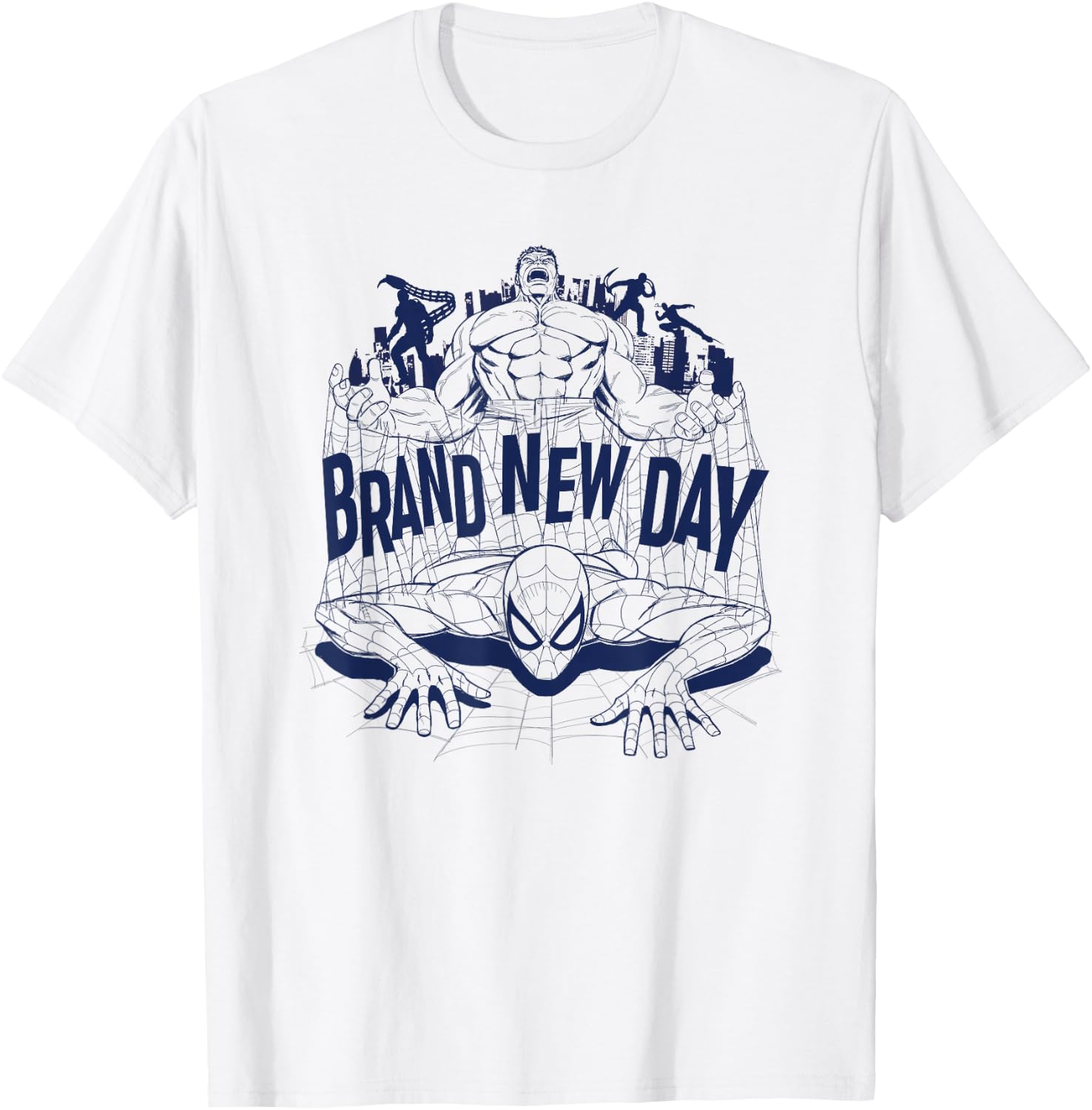 Marvel Studios Spider-Man: BND Movie 2026 Hulk & Villains T-Shirt - T-Shirt | White
